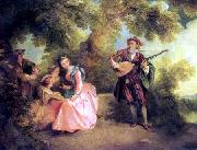 Nicolas Lancret The Serenade oil painting reproduction